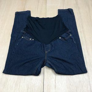 oh mama straight leg maternity jeans women size medium blue